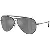 Ray-Ban Aviator Reverse RBR0101S 002/GS | Occhiali da Sole Graduati o Non Graduati | Prova Online | Unisex | Metallo | Pilot | Nero | Adrialenti