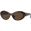 Versace VE4455U 108/73 | Occhiali da Sole Graduati o Non Graduati | Prova Online | Plastica | Cat Eye, Ovali / Ellittici | Marrone, Havana | Adrialenti