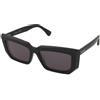 Max Mara Glimpse7 MM0126 01A | Occhiali da Sole Graduati o Non Graduati | Prova Online | Plastica | Rettangolari | Nero | Adrialenti