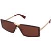 Max Mara Miller1 MM0118 32S | Occhiali da Sole Graduati o Non Graduati | Prova Online | Metallo | Rettangolari | Oro | Adrialenti