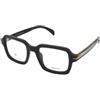 David Beckham DB 7113 807 | Occhiali da Vista Graduati | Prova Online | Plastica | Quadrati | Nero | Adrialenti