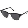 Ray-Ban Clubmaster RB3016 1305B1 | Occhiali da Sole Graduati o Non Graduati | Prova Online | Unisex | Plastica | Browline | Nero | Adrialenti