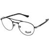 Persol PO2495V 1078 | Occhiali da Vista Graduati | Prova Online | Unisex | Metallo | Tondi | Nero | Adrialenti