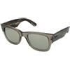 Ray-Ban Mega Wayfarer RB0840S 66355C | Occhiali da Sole Graduati o Non Graduati | Prova Online | Unisex | Plastica | Quadrati | Verde, Trasparente | Adrialenti