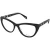 Police Hedron 3 VPLL31 0700 | Occhiali da Vista Graduati | Prova Online | Plastica | Cat Eye | Nero | Adrialenti