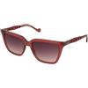 LIU JO LJ780S 610 | Occhiali da Sole Graduati o Non Graduati | Plastica | Quadrati | Trasparente, Bordeaux | Adrialenti