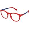 Polaroid PLD Kids D823 4E3 | Occhiali per Bambini | Prova Online | Unisex | Plastica | Tondi | Rosso, Blu | Adrialenti