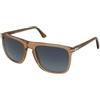Persol PO3336S 1213/S3 | Occhiali da Sole Graduati o Non Graduati | Prova Online | Plastica | Quadrati | Marrone, Trasparente | Adrialenti