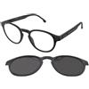 Carrera CA8066/CS 08A/M9 | Occhiali da Vista con Clip da Sole | Prova Online | Plastica | Panthos | Nero, Grigio | Adrialenti