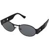 Versace VE2264 1261/1 | Occhiali da Sole Graduati o Non Graduati | Prova Online | Unisex | Metallo | Ovali / Ellittici | Nero | Adrialenti