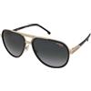 Carrera Carrera 1076/S 2M2/9O | Occhiali da Sole Graduati o Non Graduati | Prova Online | Metallo | Pilot | Nero, Oro | Adrialenti