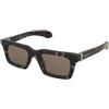 Alexander McQueen AM0506S 002 | Occhiali da Sole Graduati o Non Graduati | Plastica | Rettangolari | Nero, Trasparente, Havana | Adrialenti