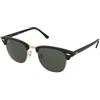 Ray-Ban Clubmaster RB3016 - W0365 | Occhiali da Sole Graduati o Non Graduati | Prova Online | Unisex | Plastica | Browline | Nero, Oro | Adrialenti