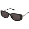 Alexander McQueen AM0494SA 001 | Occhiali da Sole Graduati o Non Graduati | Prova Online | Plastica | Rettangolari | Nero | Adrialenti