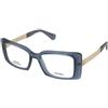MAX&Co. MO5177 090 | Occhiali da Vista Graduati | Plastica | Quadrati | Blu, Trasparente | Adrialenti