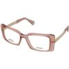 MAX&Co. MO5177 072 | Occhiali da Vista Graduati | Plastica | Quadrati | Rosa, Trasparente | Adrialenti