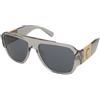 Versace VE4436U 530580 | Occhiali da Sole Graduati o Non Graduati | Prova Online | Plastica | Quadrati | Grigio, Trasparente | Adrialenti