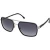 Carrera Carrera 256/S 85K/9O | Occhiali da Sole Graduati o Non Graduati | Prova Online | Unisex | Plastica | Quadrati | Nero, Rutenio | Adrialenti