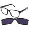 Carrera CA 8069/CS FLL/5X | Occhiali da Vista con Clip da Sole | Prova Online | Plastica | Quadrati | Nero | Adrialenti