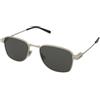 Saint Laurent SL 741 002 | Occhiali da Sole Graduati o Non Graduati | Prova Online | Unisex | Metallo | Quadrati | Argento | Adrialenti