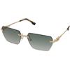 Dsquared2 D2 0102/S PEF/D6 | Occhiali da Sole Graduati o Non Graduati | Prova Online | Metallo | Rettangolari | Oro | Adrialenti