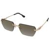 Dsquared2 D2 0102/S RHL/FQ | Occhiali da Sole Graduati o Non Graduati | Metallo | Rettangolari | Oro | Adrialenti