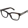 Saint Laurent SL 711 OPT 002 | Occhiali da Vista Graduati | Prova Online | Unisex | Plastica | Quadrati | Marrone, Havana | Adrialenti