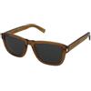 Saint Laurent SL 710 004 | Occhiali da Sole Graduati o Non Graduati | Prova Online | Unisex | Plastica | Quadrati | Marrone, Trasparente | Adrialenti