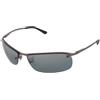 Ray-Ban RB3183 004/82 Top Bar | Occhiali da Sole Graduati o Non Graduati | Prova Online | Unisex | Metallo | Rettangolari | Argento | Adrialenti