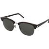 Saint Laurent SL 108 015 | Occhiali da Sole Graduati o Non Graduati | Prova Online | Unisex | Metallo | Browline | Marrone, Argento, Havana | Adrialenti