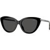 Burberry BE4457 416587 | Occhiali da Sole Graduati o Non Graduati | Prova Online | Plastica | Cat Eye, Ovali / Ellittici | Nero | Adrialenti