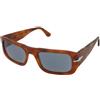 Persol PO3362S 96/56 | Occhiali da Sole Graduati o Non Graduati | Prova Online | Plastica | Rettangolari | Arancio, Marrone, Trasparente | Adrialenti