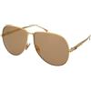 Fendi FF 0437/S 001/2M | Occhiali da Sole Graduati o Non Graduati | Prova Online | Metallo | Pilot | Oro | Adrialenti