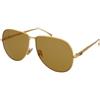 Fendi FF 0437/S 001/70 | Occhiali da Sole Graduati o Non Graduati | Prova Online | Metallo | Pilot | Oro | Adrialenti