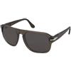 Persol Jean PO3310S 1103/48 | Occhiali da Sole Graduati o Non Graduati | Prova Online | Plastica | Quadrati | Grigio, Trasparente | Adrialenti