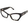 Dsquared2 D2 0133 ACI | Occhiali da Vista Graduati | Plastica | Cat Eye, Ovali / Ellittici | Grigio, Marrone, Havana | Adrialenti