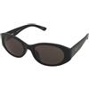 Balenciaga BB0369SK 001 | Occhiali da Sole Graduati o Non Graduati | Prova Online | Plastica | Ovali / Ellittici | Nero | Adrialenti