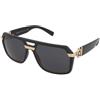 Versace VE4399 GB1/87 | Occhiali da Sole Graduati o Non Graduati | Prova Online | Unisex | Plastica | Rettangolari | Nero, Oro | Adrialenti