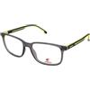 Carrera Carrera 8916 0UV | Occhiali da Vista Graduati | Prova Online | Plastica | Quadrati | Grigio, Trasparente | Adrialenti