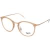 Ray-Ban RX7140 8124 | Occhiali da Vista Graduati | Prova Online | Plastica | Tondi | Marrone, Trasparente | Adrialenti