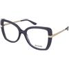 Guess GU50245 090 | Occhiali da Vista Graduati | Plastica | Farfalla | Blu, Trasparente | Adrialenti