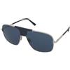 Tom Ford Tex FT1096 16V | Occhiali da Sole Graduati o Non Graduati | Prova Online | Metallo | Quadrati | Blu, Argento | Adrialenti