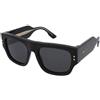 Gucci GG1262S 001 | Occhiali da Sole Graduati o Non Graduati | Prova Online | Plastica | Quadrati | Nero | Adrialenti