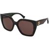 Gucci GG1300S 002 | Occhiali da Sole Graduati o Non Graduati | Prova Online | Plastica | Farfalla | Nero | Adrialenti