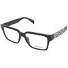 Versace VE3339U GB1 | Occhiali da Vista Graduati | Prova Online | Unisex | Plastica | Rettangolari | Nero | Adrialenti