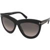 Tom Ford Doris FT1112 01B | Occhiali da Sole Graduati o Non Graduati | Prova Online | Plastica | Cat Eye, Ovali / Ellittici | Nero | Adrialenti