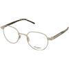 Saint Laurent SL 781 002 | Occhiali da Vista Graduati | Prova Online | Unisex | Metallo | Tondi | Oro | Adrialenti