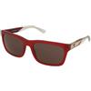 Emporio Armani EA4224 6093/73 | Occhiali da Sole Graduati o Non Graduati | Prova Online | Plastica | Quadrati | Rosso, Trasparente | Adrialenti