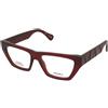 MAX&Co. MO5185 066 | Occhiali da Vista Graduati | Plastica | Rettangolari, Cat Eye | Trasparente, Bordeaux | Adrialenti