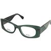 MAX&Co. MO5184 093 | Occhiali da Vista Graduati | Plastica | Ovali / Ellittici | Verde, Trasparente | Adrialenti